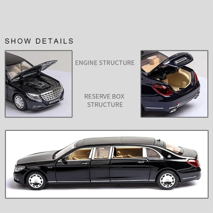 1/32 автомобили из литого металла модели удлиненный S650 сплава автомобилей