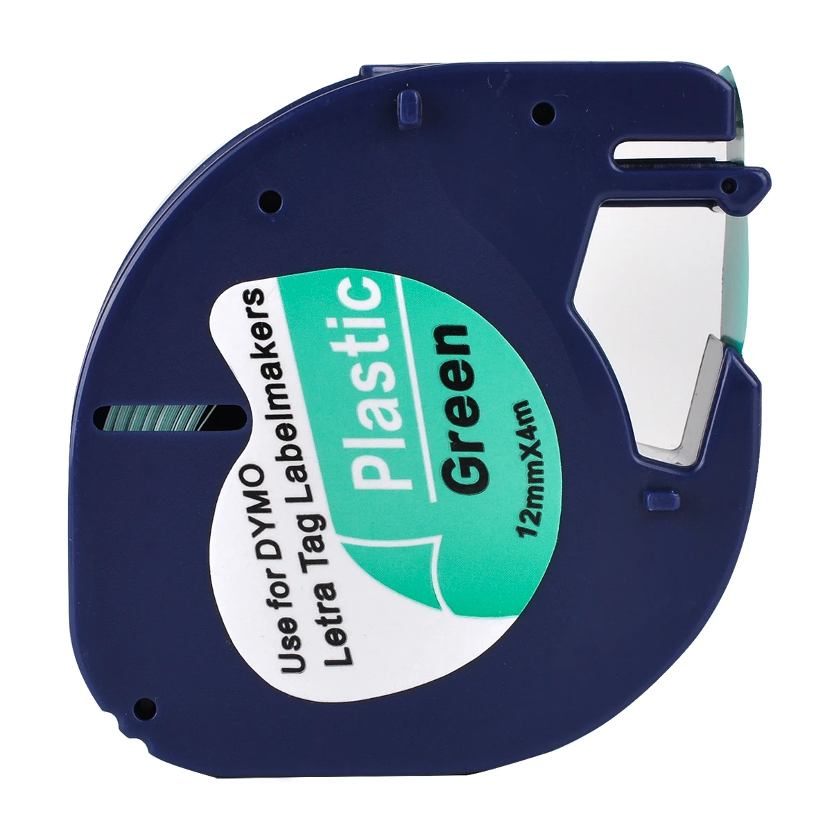 1 совместимый с Dymo LetraTag 91204 черный на зеленом (12 мм x 4 м) пластиковые ленты для