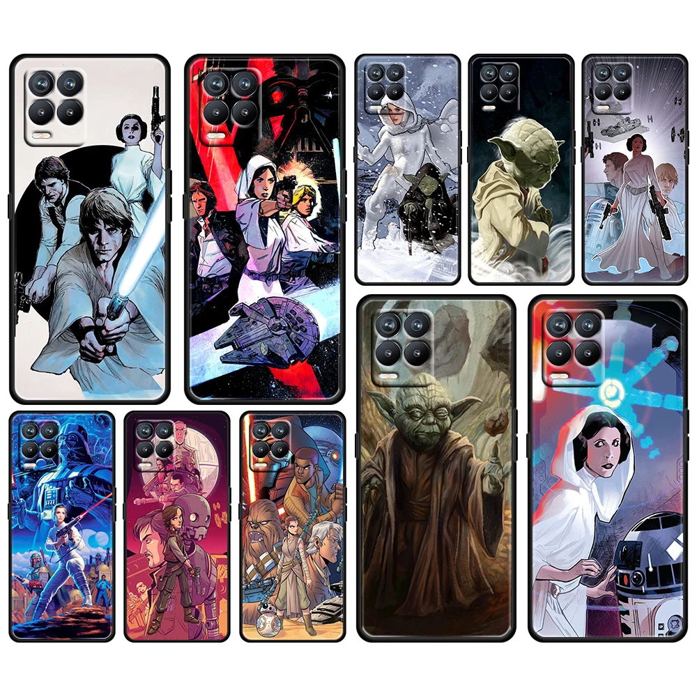 

Star Wars Adventure For OPPO Realme Narzo 30 20 8 8i 7 6 5 3 2 Pro Global 5G Soft TPU Silicone Black Phone Case Cover