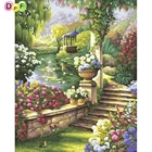 DPF алмазная живопись, вышивка крестиком, садовая Алмазная вышивка, рукоделие, Набор алмазной мозаики, квадратныекруглые стразы, домашний декор