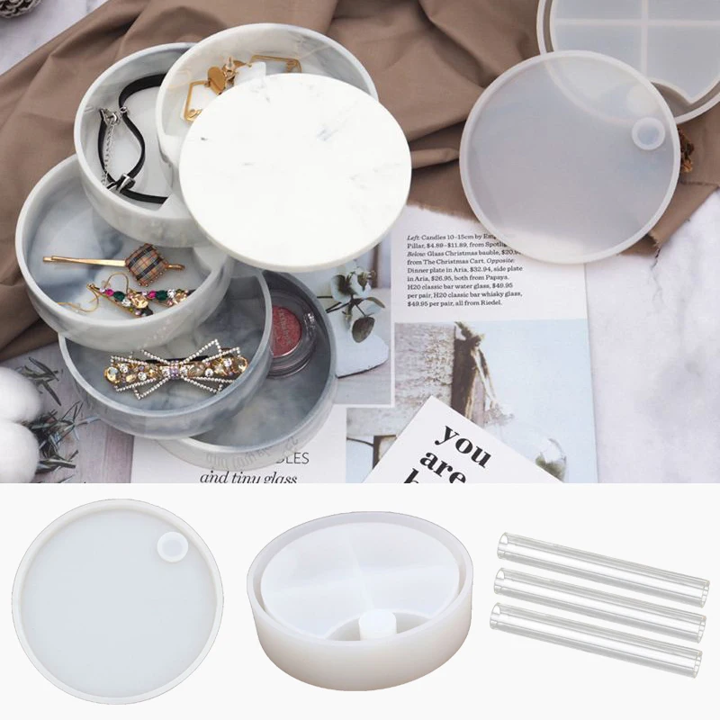 Многослойный Чехол для хранения силиконовой формы коробка ювелирных изделий DIY