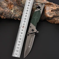 19 5cm g10 folding knife 57hrc stainless steel outdoor knife field self defense quick opening hunting knifes