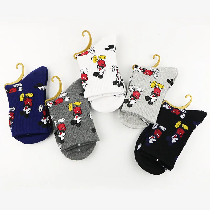 Женские носки Мультяшные модные Забавные милые удобные эластичные жаккардовые