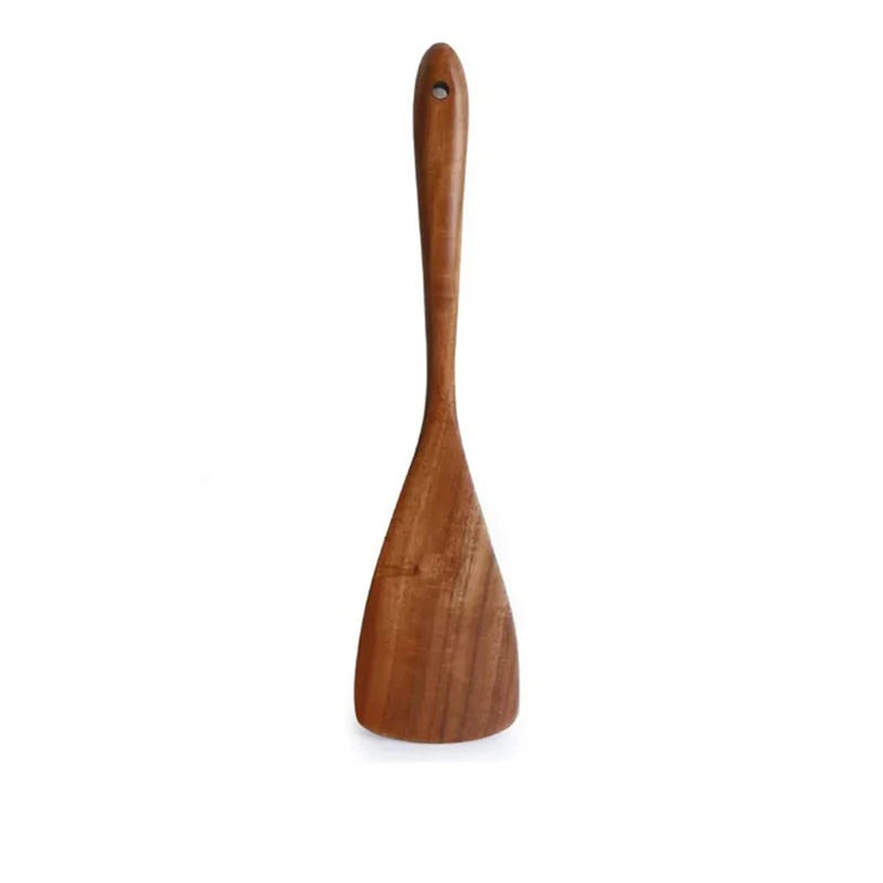 

Kitchen Cooking Tools -Solid Wood Teak Spoons Spatula Wooden Utensils Durable