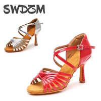 swdzm latin dance shoes women ballroom dancing shoes girls tango salsa dance shoes ladies soft bottom hight heel shoes