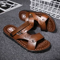 casual mens outdoor sandals 2021 new breathable flat sandals comfortable soft slippers high quality leather