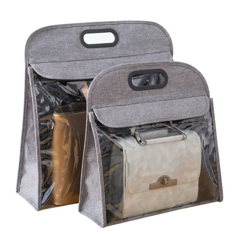 Brand New 2019 Dustproof Portable Handbag Storage Bags Anti-Dust Cover Clear Transparent Hanging Closet Organizer S L | Дом и сад