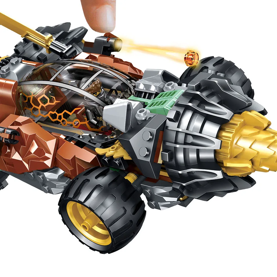 620 шт. маленькие строительные блоки игрушки совместимые с Lepininging Ninja Cole's Earth Driller