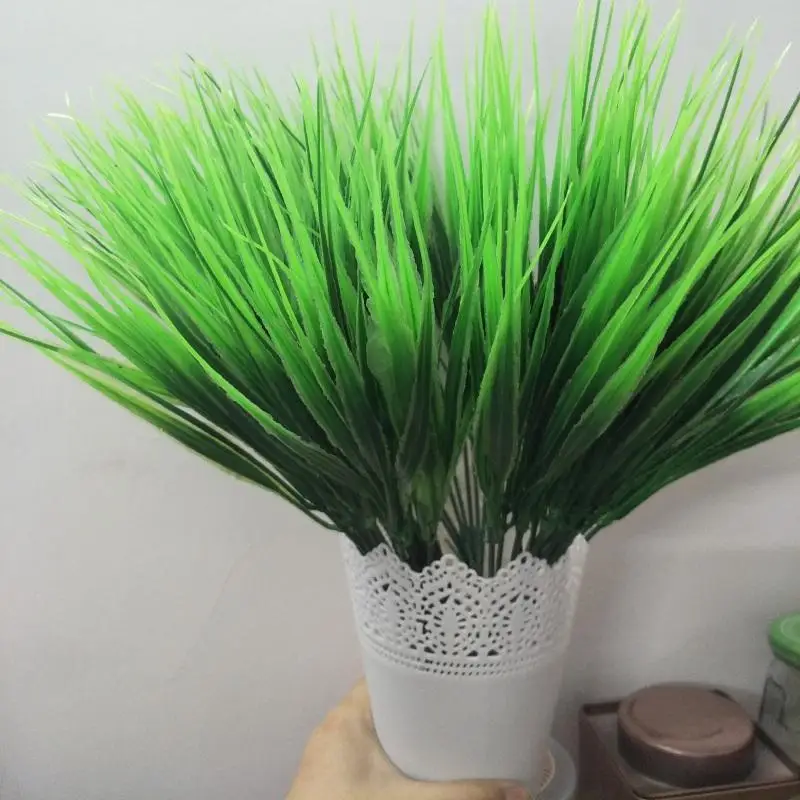 Искусственные растения зеленая трава пластиковое растение искусственная трава Настольный Декор трава для сада наружное украшение поддельные растения
