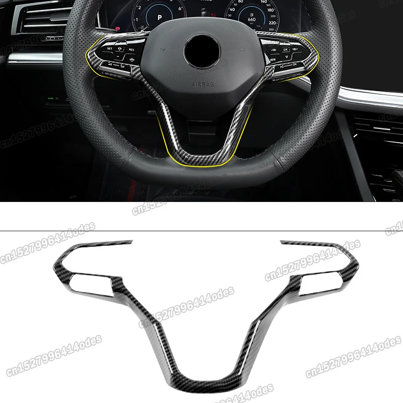 carbon fiber car steering wheel frame trims for volkswagen touareg vw cr 2018 2019 2020 2021 2022 2023 r line accessories auto
