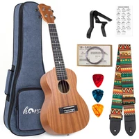 horse concert ukulele tenor mahogany 2326 inch ukelele starter kit w bag strap string capo picks for christmas gifts