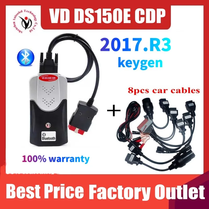 2021 New VCI VD TCS CDP Obd Scanner For Delphis DS150E 2017.R3 Bluetooth Car&Truck Diagnostic Tool with usb | Автомобили и