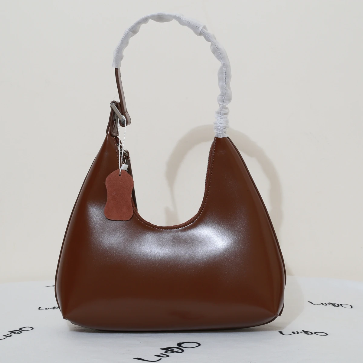 

Fashion New Cowhide Genuine Armpit Shoulder Baguette Bag Vintage Retro Crescent Large Bag Hobo Underarm Serpentine Handbag