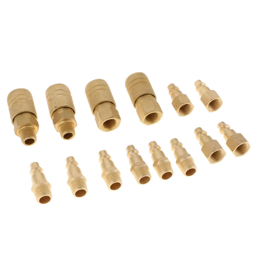 

14x Quick Coupler Set Contains 1/4 Female Coupler Male Connectors Plug