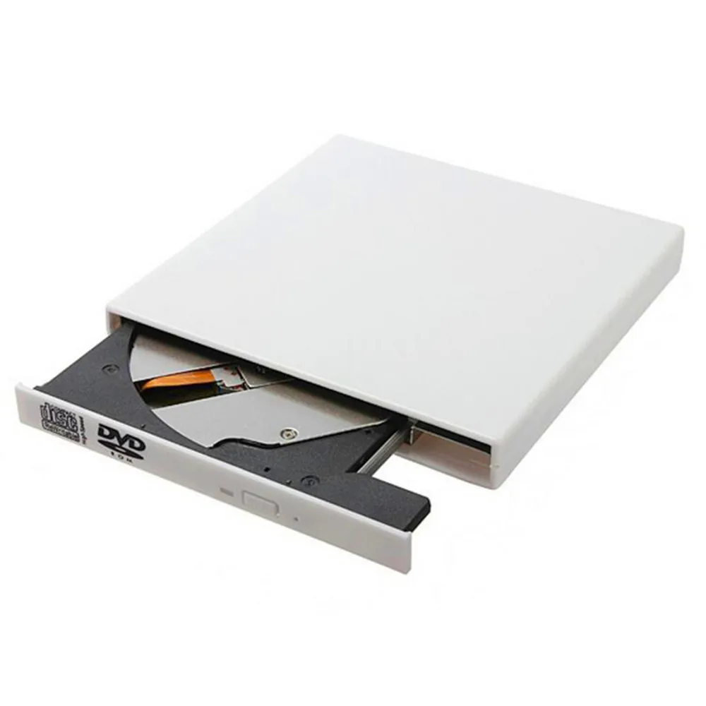 Серебристый YiYaYo Внешний DVD Оптический привод USB 2,0 DVD-ROM-плеер CD/DVD-RW записывающее устройство для Windows PC - Цвет: Серебристый