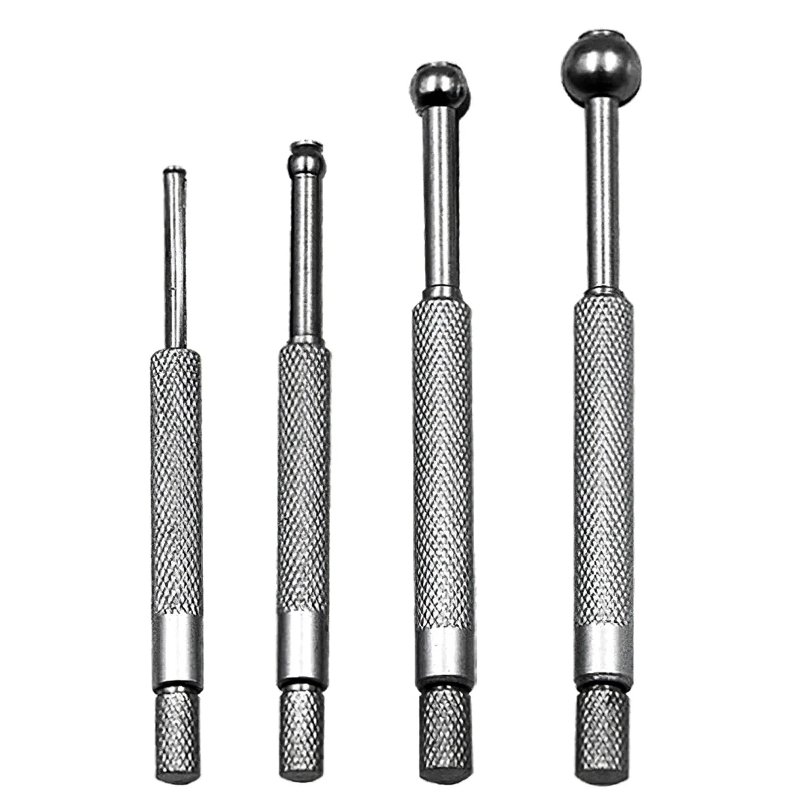 

4pcs Inner Diameter Gauge 3-13mm Adjustable Telescopic Gauge Carbon Steel With Round Head Caliber Internal Measuring Meter