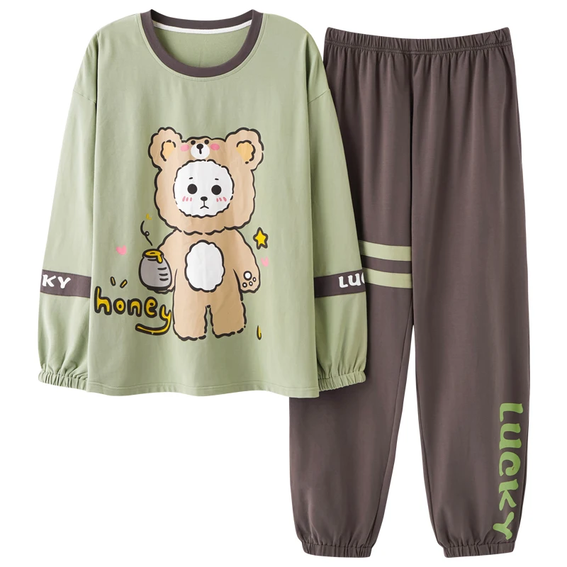 Новинка 2021 осенне-зимние хлопковые Пижамные комплекты для пар домашняя одежда