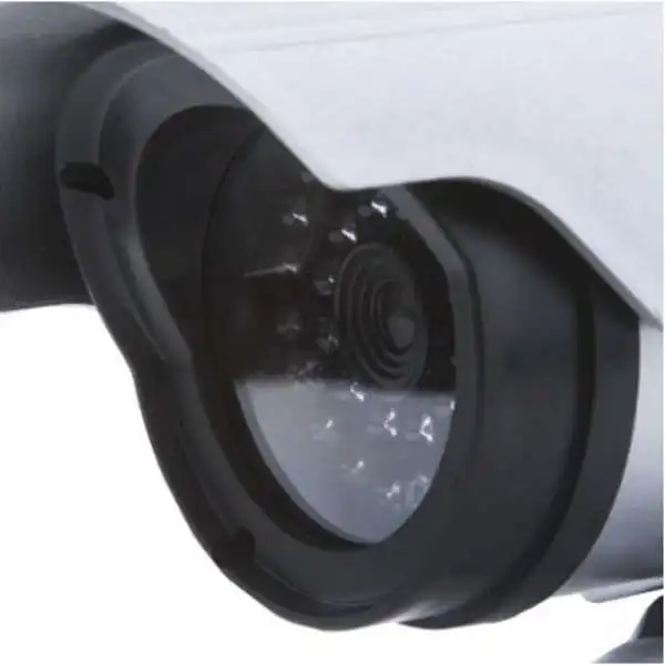 Солнечная пустышка камера безопасности с мигающим светом серебро | Безопасность