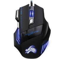 professional ergonomic wired gaming mouse 7 button 5500 dpi usb computer mouse gamer silent mause with led light for pc laptop