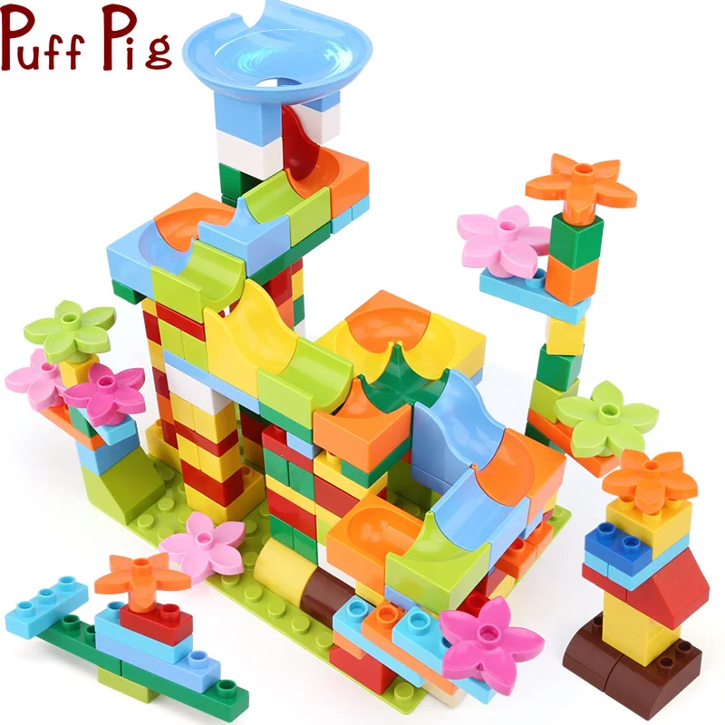 201 шт. мрамор бег строительные блоки для детей большой Размеры DIY обучающий