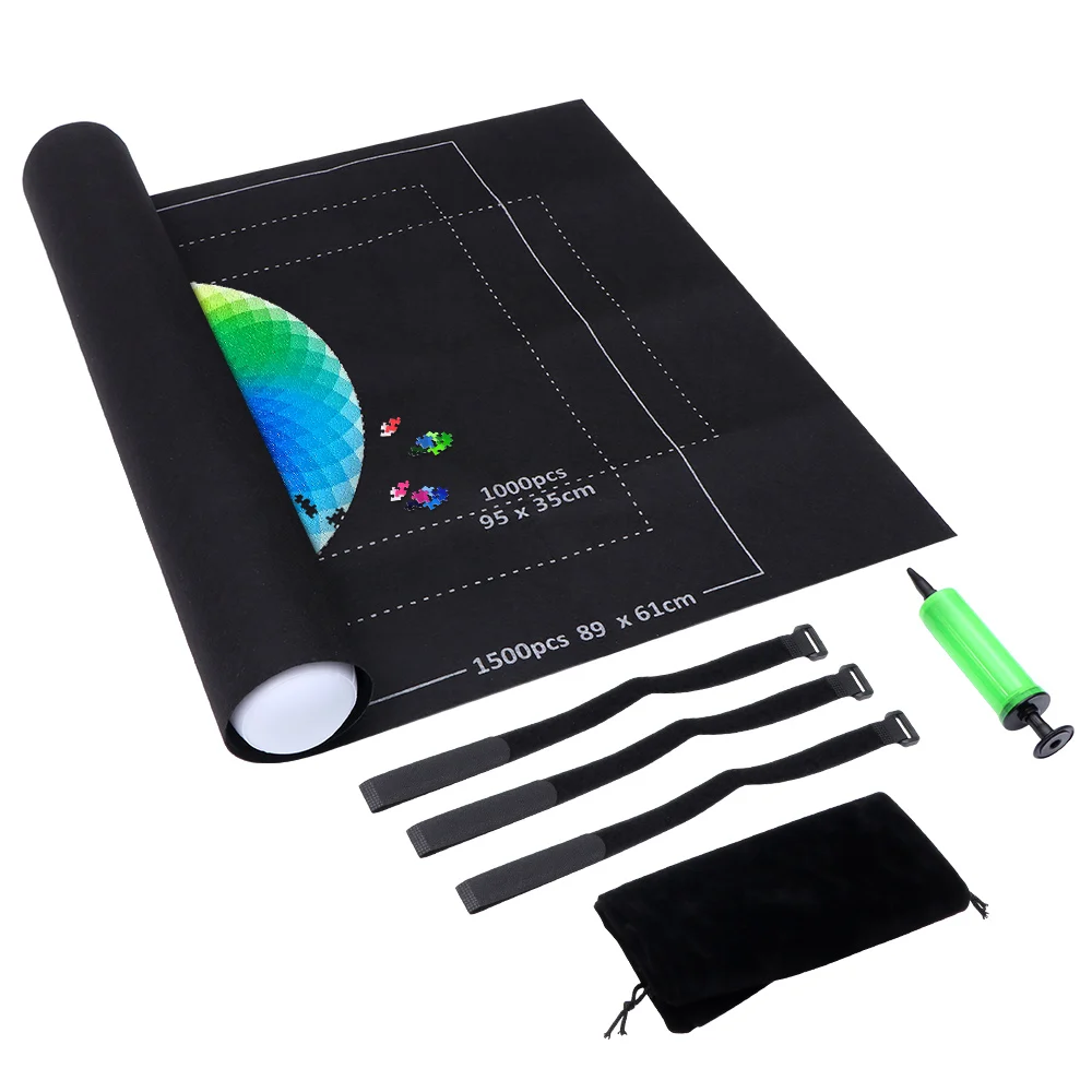 

Puzzles Mat Jigsaw Roll Felt Mat Play mat Puzzles Blanket For Up to 1500 Pcs Puzzle Accessories Portable Travel Storage bag