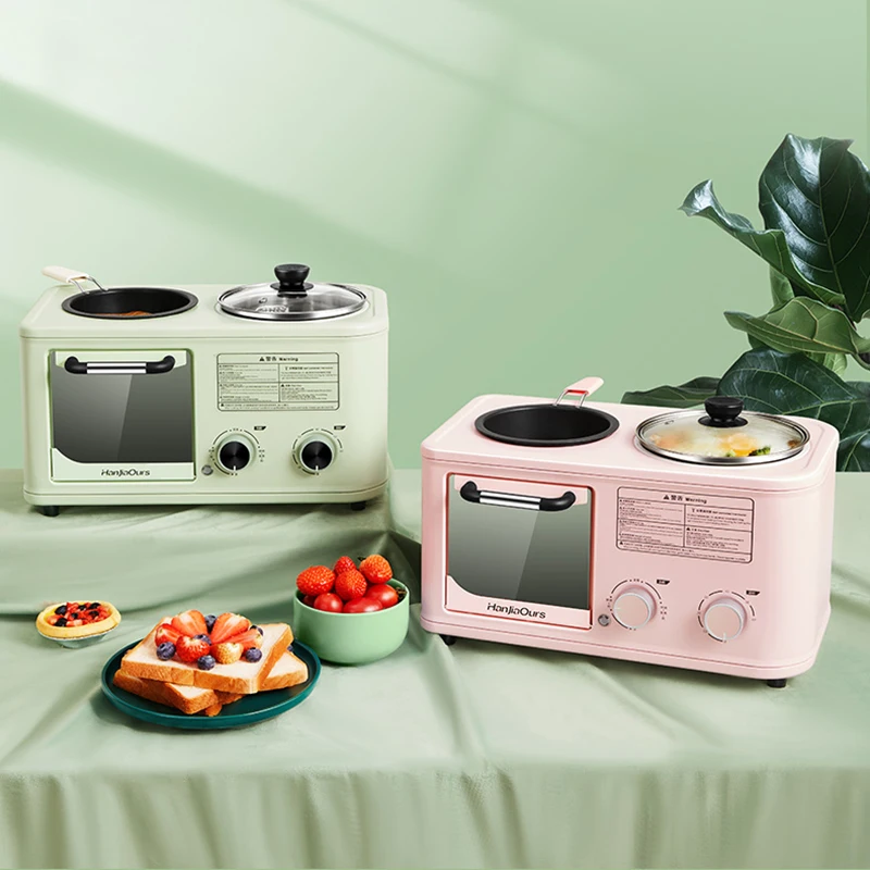 Бытовой завтрака 3 в 1 делая машину Кухня тостер сковорода мини печь хлеб пиццы