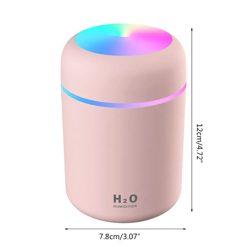 

Portable Mini USB with Colorful Night Light Air Humidifier Ultrasonic Diffuser LED Light Mist SPA Air Treatment Home