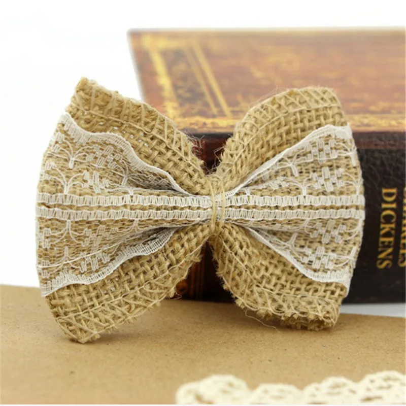 10 шт кружевной ленты для свадебного украшения винтажный джутовый бант украшение