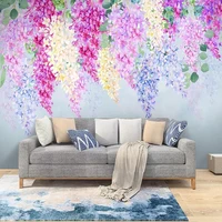 custom mural nordic ins hand painted flower wallpaper american pastoral background wall painting papel de parede 3d sala fresco