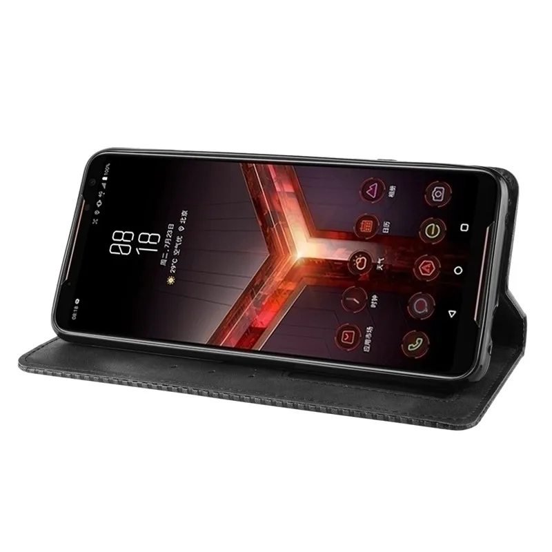 Для Asus ROG Phone II 2 ZS660KL I001DA чехол PU кожаный в виде бумажника магнитный адсорбционный