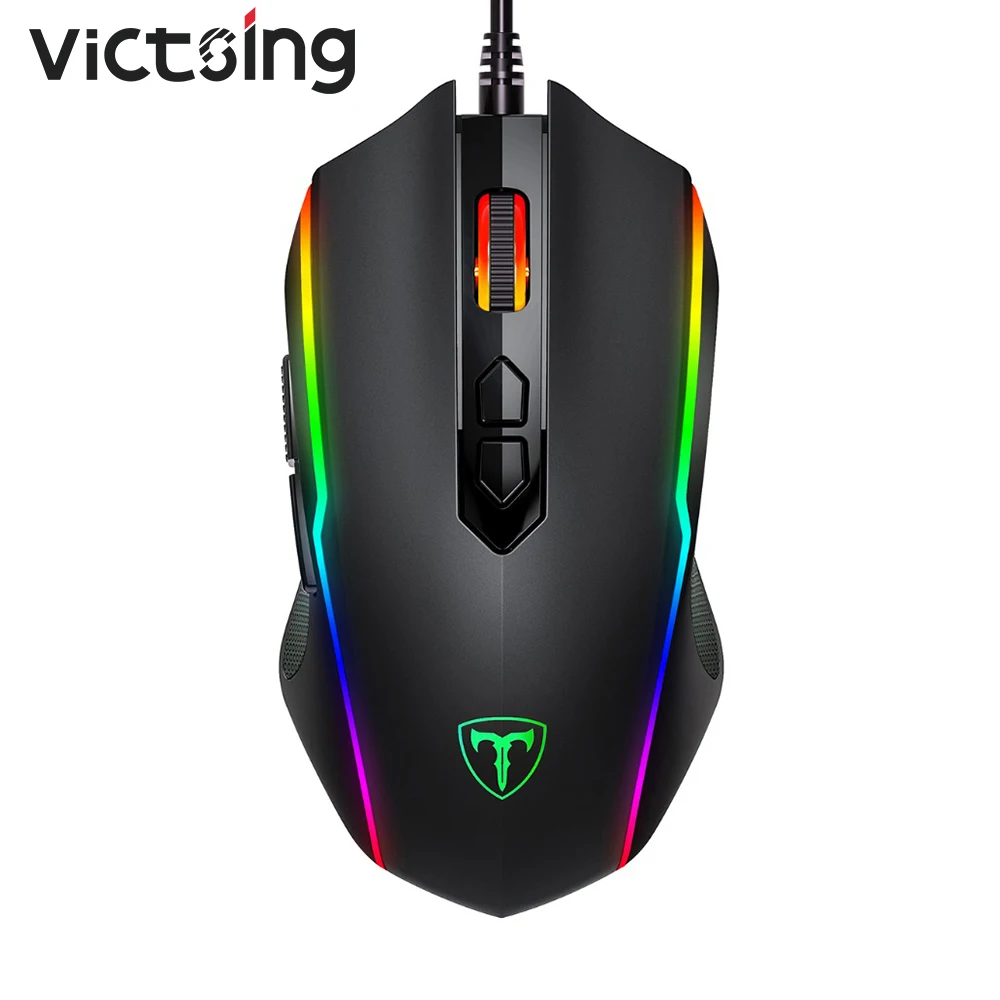 Игровая мышь VicTsing RGB 8 программируемых кнопок 7200 DPI Регулируемая оптическая