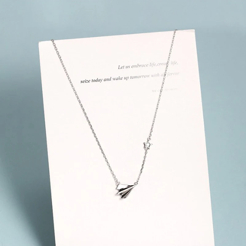 Креативное бумажное ожерелье с подвеской в виде звезды самолета Женские