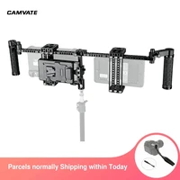 camvate directors dual monitor cage rig with rubber grips v lock qr mounting plate for 5 7 monitorstomos ninja inferno