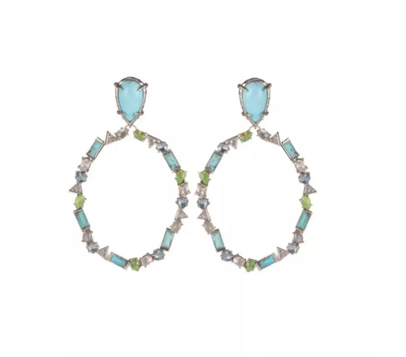 Новые модные серьги-клипсы CSxjd с натуральным камнем роскошные индивидуальные