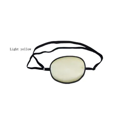 Light yellow Одноглазая высококлассная шелковая маска для сна одноглазая Amblyopia тренерская маска для век переносная Мягкая повязка для глаз спальный чехол MR088 - Цвет: Light yellow