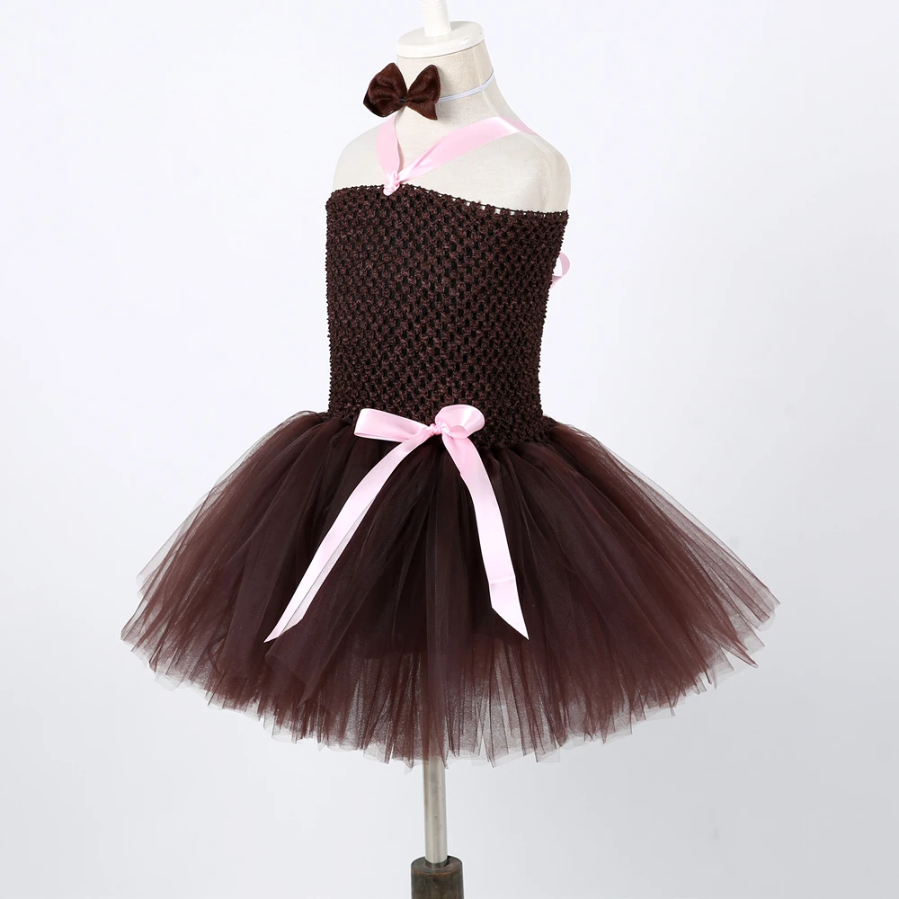 Набор с платьем-пачкой пандой медведем черно-белым милым животным детский