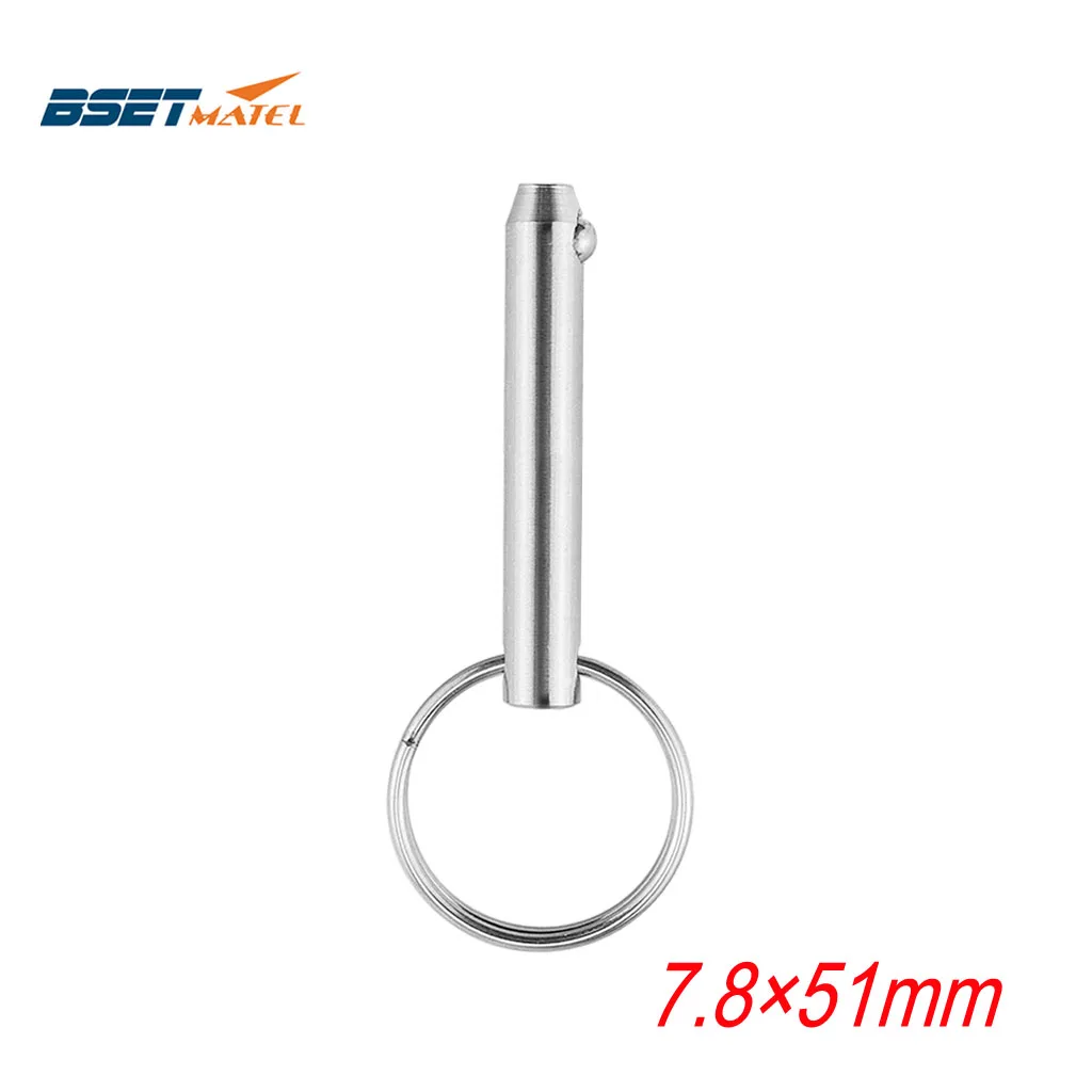 

7.8*51mm BSET MATEL Marine Grade 316 Stainless Steel 5/16 inch Quick Release Ball Pin for Boat Bimini Top Deck Hinge Marine hard