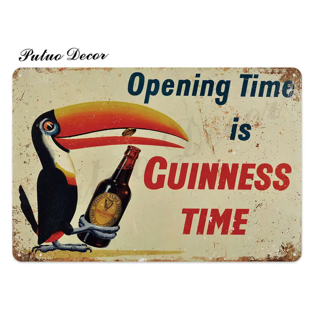 TH2484 Винтажная металлическая табличка Guinness, Оловянная табличка, металлическая винтажная тарелка для паба, Настенная декоративная тарелка для бара, паба, клуба, человека, пещеры - Цвет: TH2484