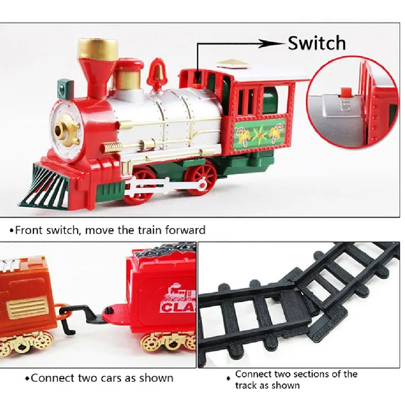 Электрический поезд Рождественский набор игрушечные машинки гоночный трек