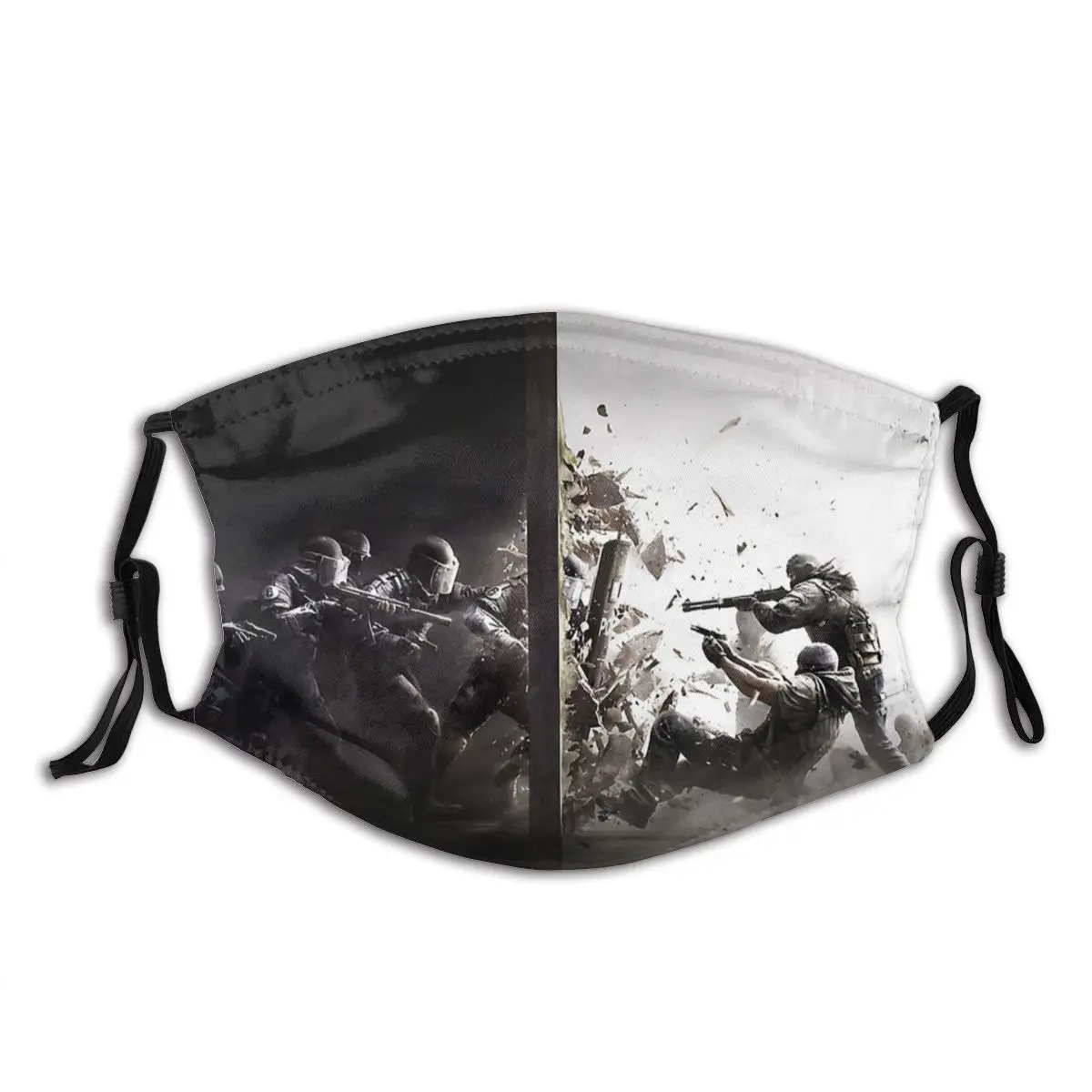 

Rainbow Six Siege HD ART R6s Washable Mouth Face Mask Anti Haze Cold Proof with Filters Polyester Protection Cover Respirator