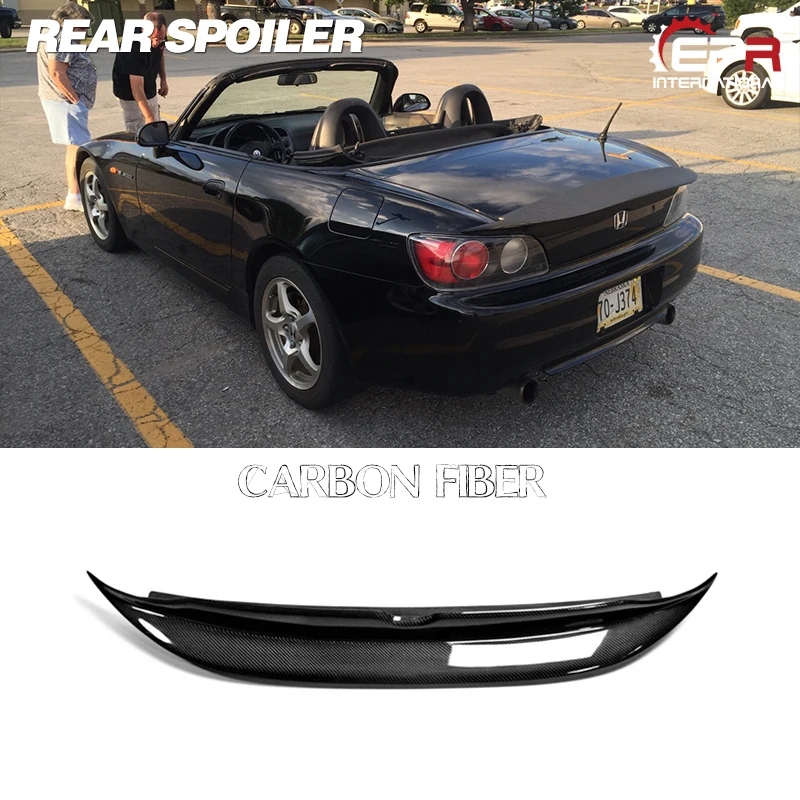 Для Honda S2000 BYS стиль углеродное волокно Ducktail спойлер тюнинг часть отделка для