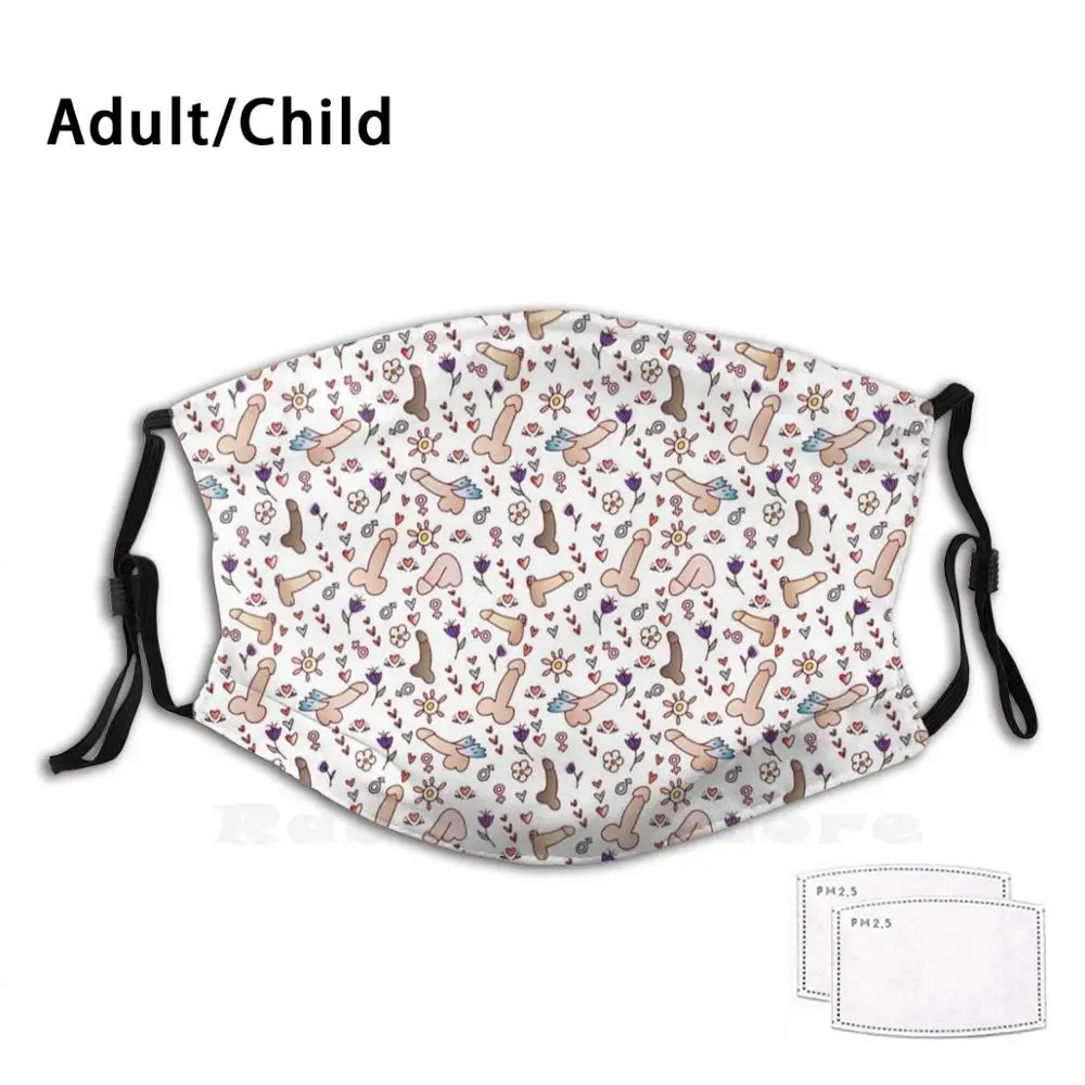 Моющаяся маска для пениса с рисунком и фильтром рта от пыли пенис взрослых