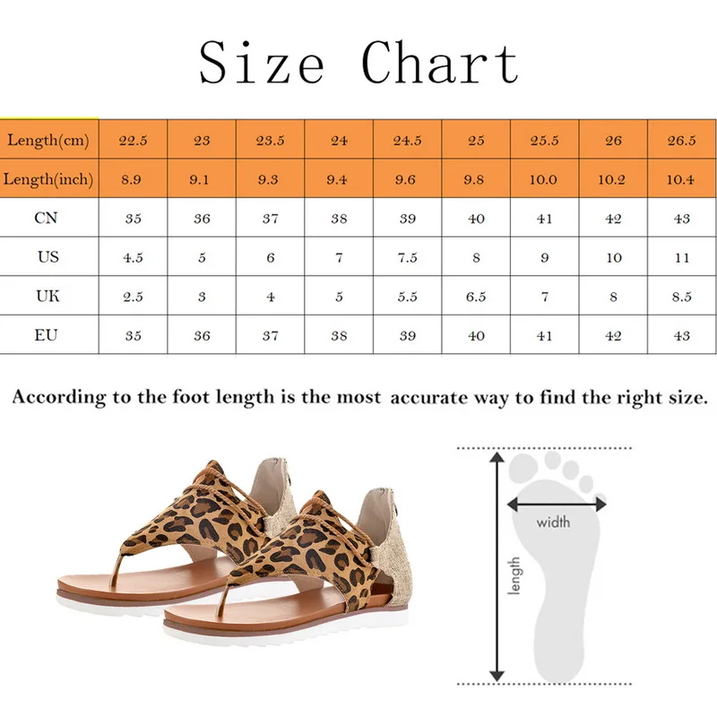 

Women Flat Sandals Leopard Snake Print Summer Shoes Large Size Andals Beach Leather Sandals Retro Gladiator Flip Flops Slippers
