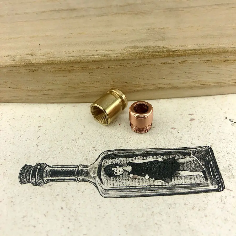 1 пара EDC бусины для ножей медные латунные цилиндрические бусы на шнурок брелок из