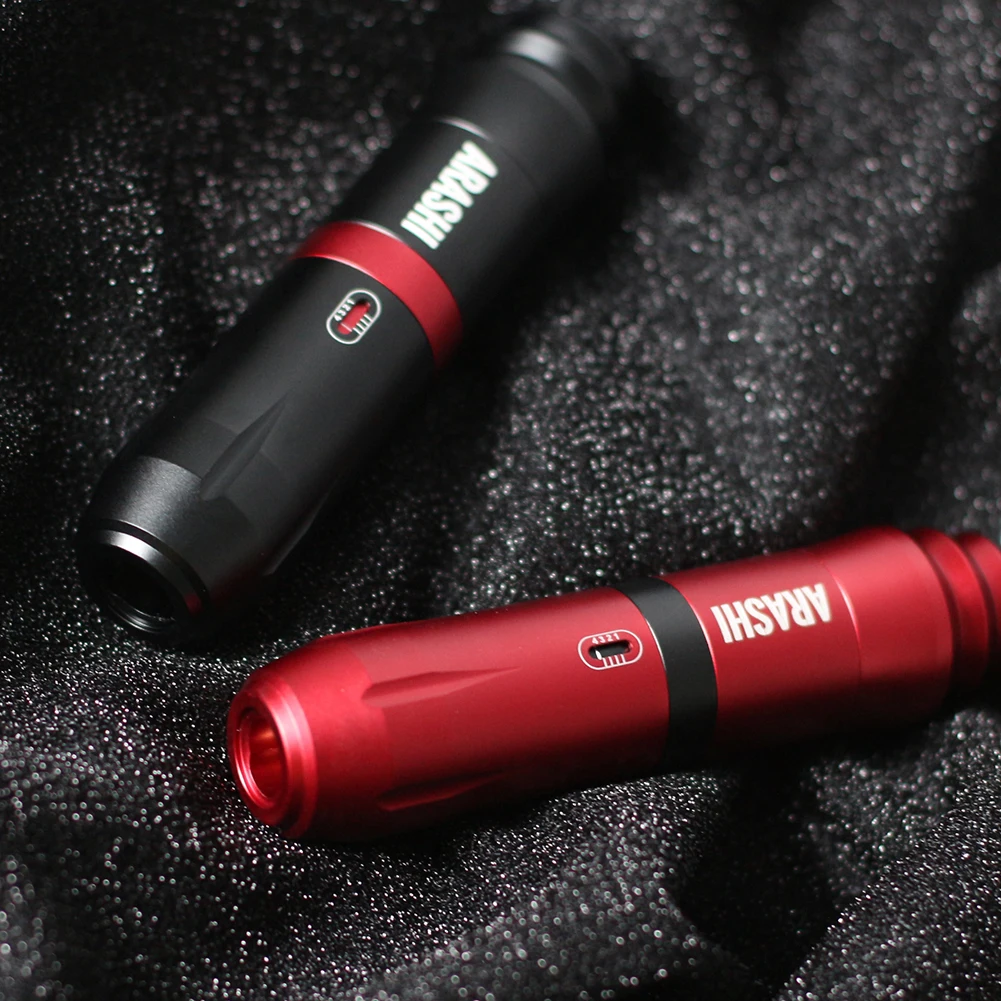 Black and Red Dragonhawk Араши Гибридный Ротари Машина татуировки ручка RCA Интерфейс Регулируемый перманентного макияжа сильным мотором тихий татуировки тела& Art - Цвет: Black and Red