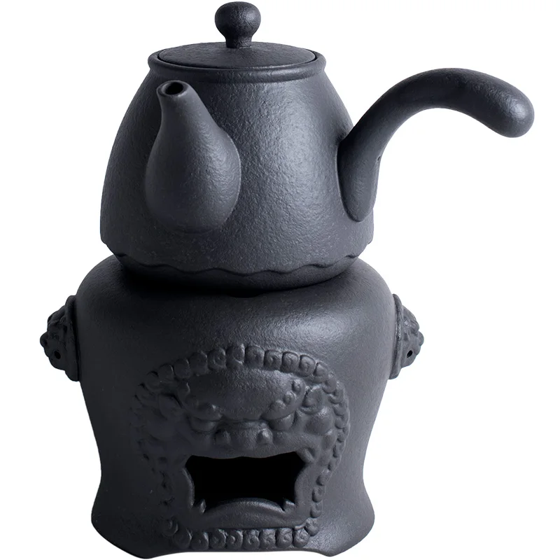 Household Black Pottery Japanese Hot Water Kettle Stove Top Thermos Boiling Vintage Teapot Small Chaleiras Kitchen Tools AH50WK