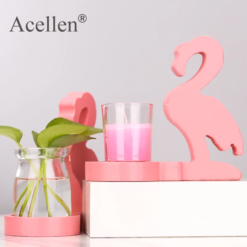 Статуэтка фламинго декор для детской комнаты скандинавский стиль деревянный