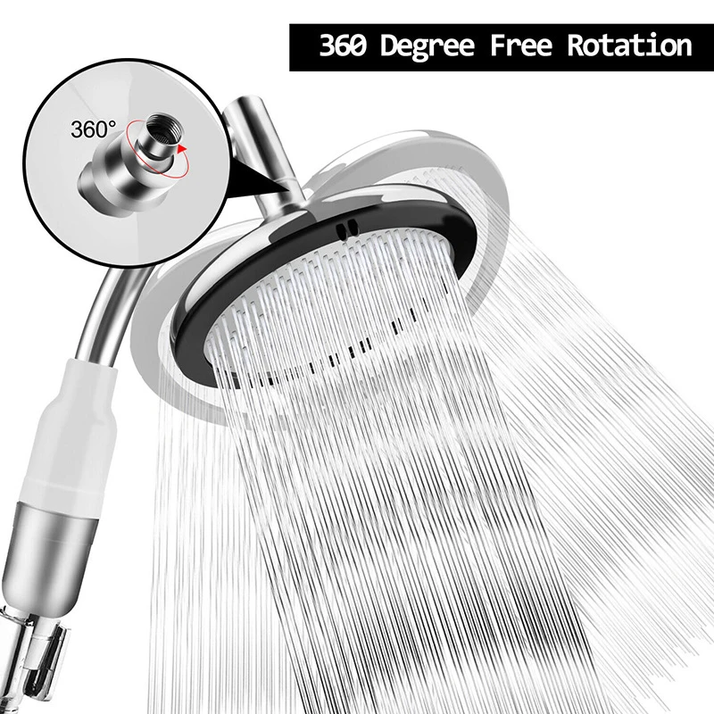 

1PCS Pressurized Nozzle Shower Head Bathroom Accessories High Pressure Water Saving Rainfall 6 Inch Top Spray Water Heater