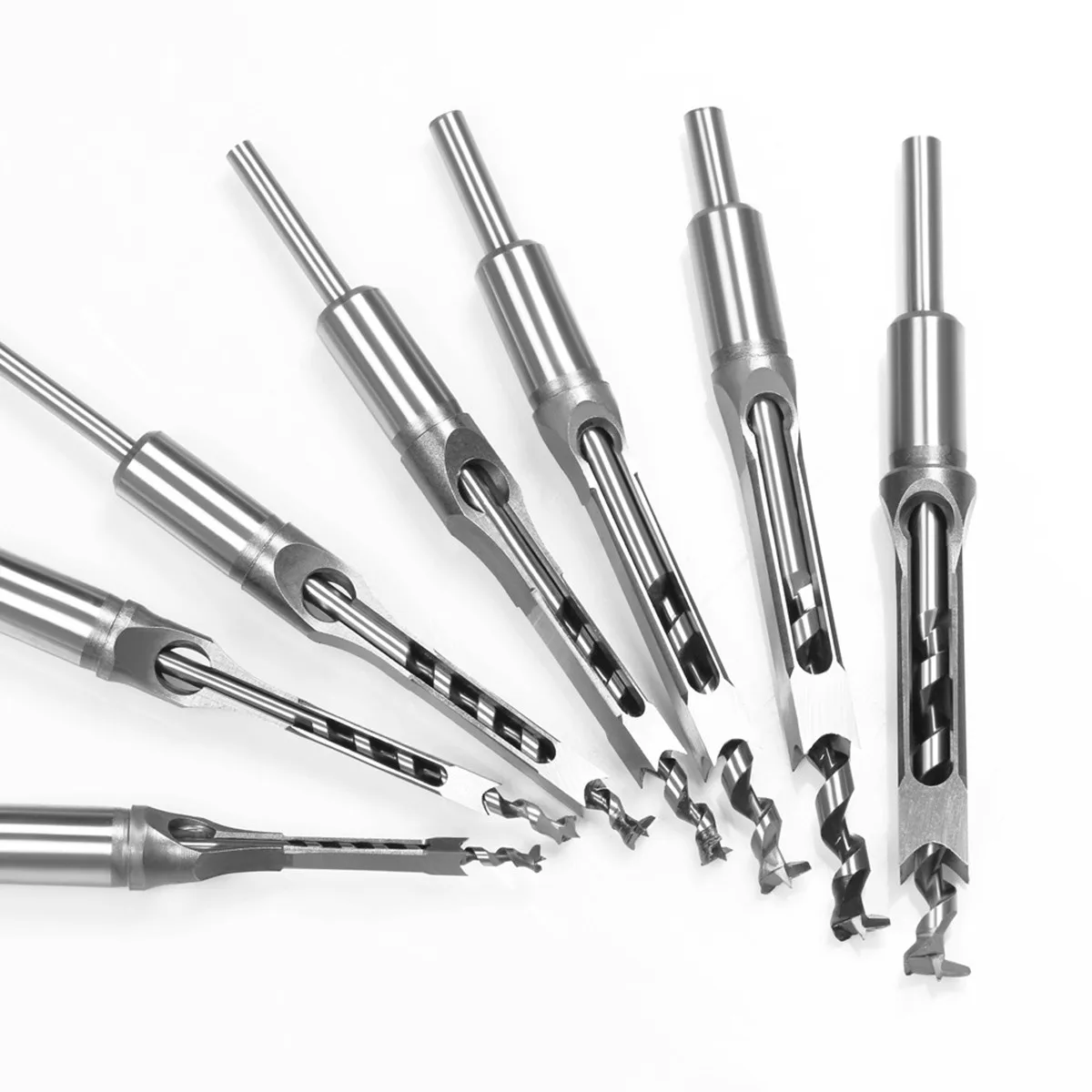 

1/4/6/7pcs 6-30mm HSS Twist Drill Bits Woodworking Square Hole Auger Mortising Chisel Set Tools