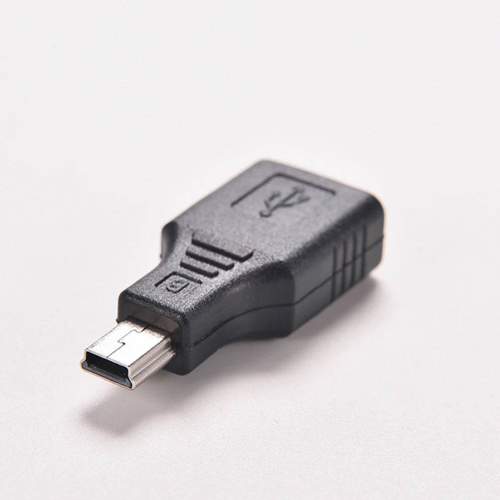

2pcs Mini USB USB 2.0 A Female To Micro / Mini USB B 5 Pin Male Plug OTG Host Adapter Converter Connector up to 480Mbps Black
